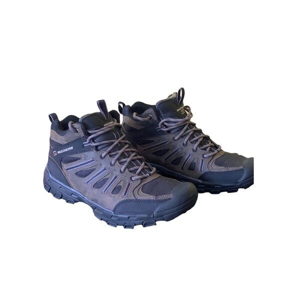 Skechers Mens Outdoor Leather/Synthetic Hiking Boots Size 8 Brown/Black Made In - Picture 1 of 6